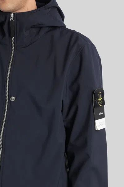 Stone Island Soft Shell Jacket In Blue