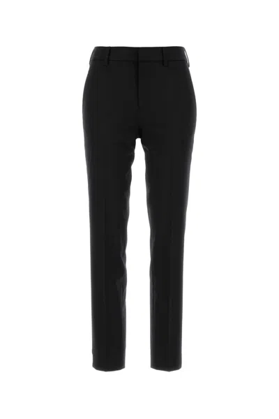 Pt Torino Stretch Wool Trousers Featuring Front Crease In Black
