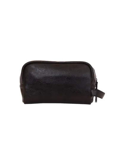 Just Cavalli Logo-embossed Wash Bag In Black