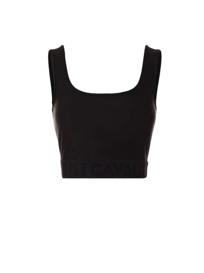 Just Cavalli Top  Woman Color Black In Black