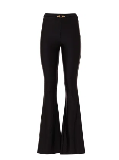 Just Cavalli Ring-detail Trousers In Black