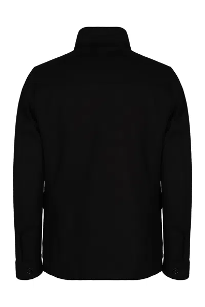 Moorer Tailored Black Jacket With Classic Lapel And Button Closure In Black