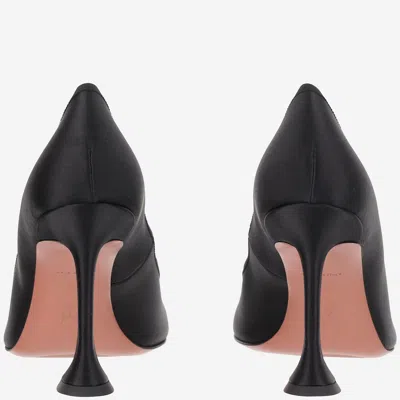 Amina Muaddi Women Black Bow Heels, 3.5 Luxury Pumps & Heels For Women Darveys In Black