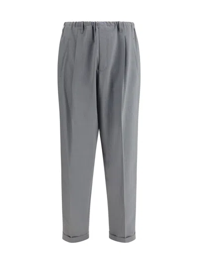 Magliano Pleated Elastic Waist Trousers With Back Pocket In Gray