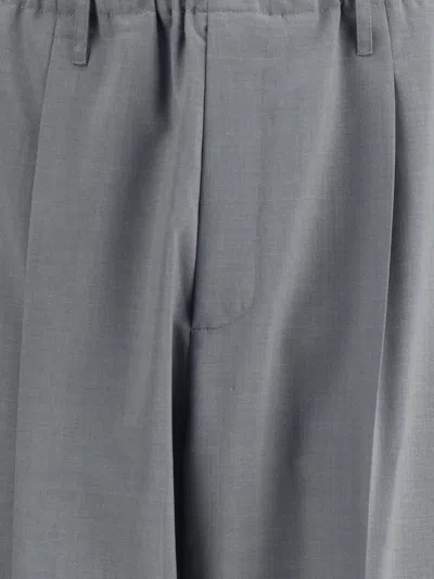 Magliano Pleated Elastic Waist Trousers With Back Pocket In Gray