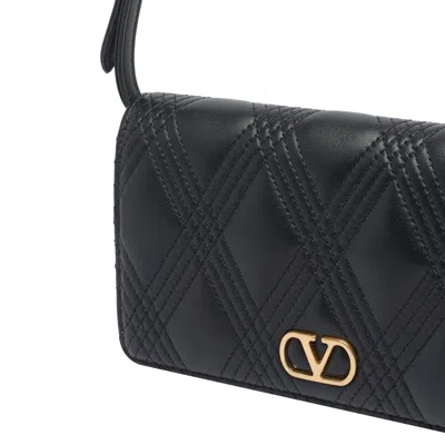 Valentino Quiltie 67 Mini Shoulder Bag In Quilted Nappa In Black