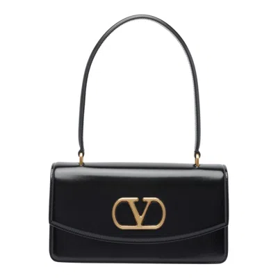 Valentino Vain Bag With Handle In Leather In Black