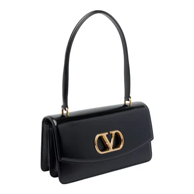 Valentino Vain Bag With Handle In Leather In Black