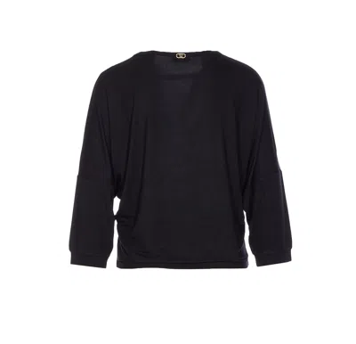 Liu •jo Long Sleeves T-shirt In Black