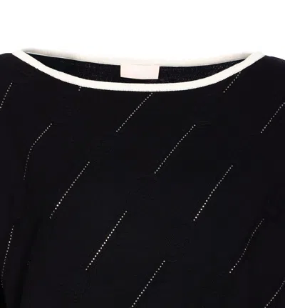 Liu •jo Liu Jo Boat-neck Sweater In Black