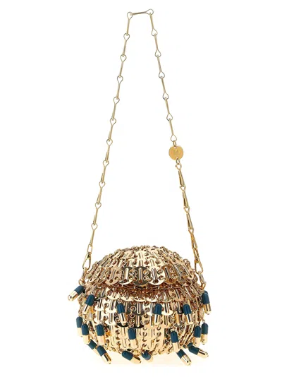 Rabanne Chain Strap Beaded Handbag 1969 Ball Pils In Gold