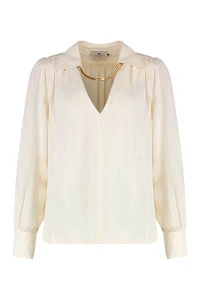 Elisabetta Franchi Viscose Shirt In White