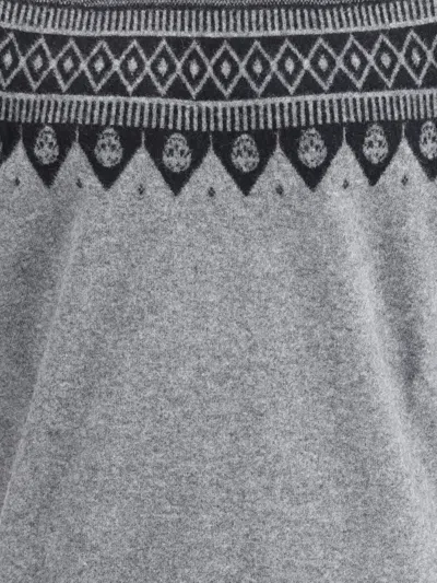 Alexander Mcqueen Mcqueen 'skull' Sweater In Gray