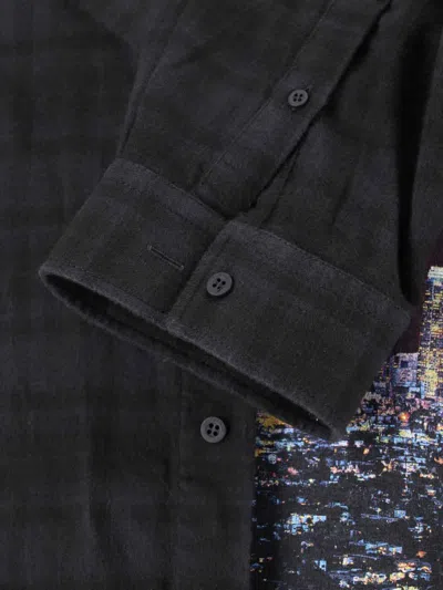 Balenciaga Layered Construction Shirt Featuring Patch Pocket In Black