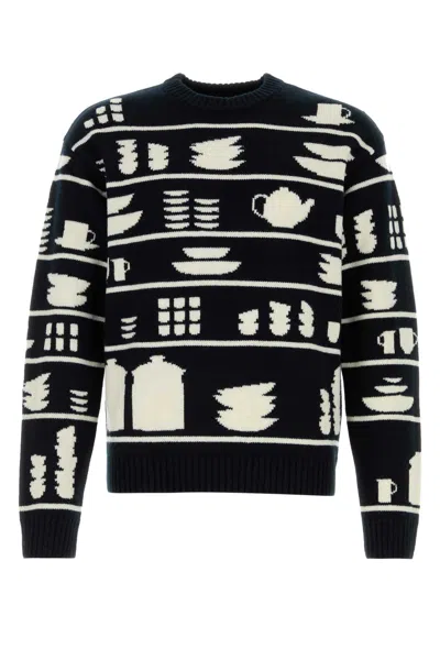 Jw Anderson Embroidered Wool Sweater In Multi