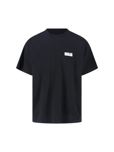 Mm6 Maison Margiela Mm6 By Maison Margiela Oversized T-shirt With Contrasting Pocket Detail In Black