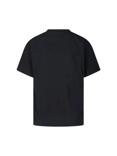 Mm6 Maison Margiela Mm6 By Maison Margiela Oversized T-shirt With Contrasting Pocket Detail In Black