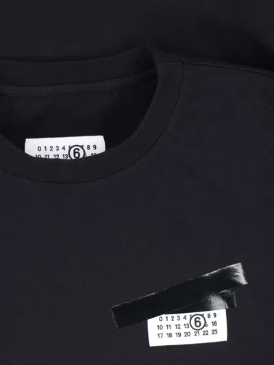 Mm6 Maison Margiela Mm6 By Maison Margiela Oversized T-shirt With Contrasting Pocket Detail In Black