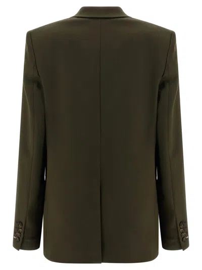 Stella Mccartney Shiny Tailoring Iconic Jacket In Green