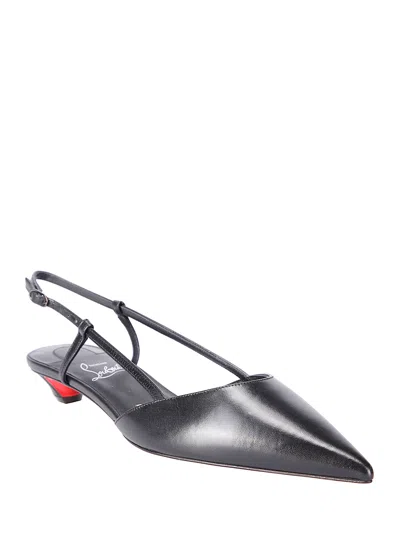 Christian Louboutin Slingback Pumps With Pointed Toe Design In Black