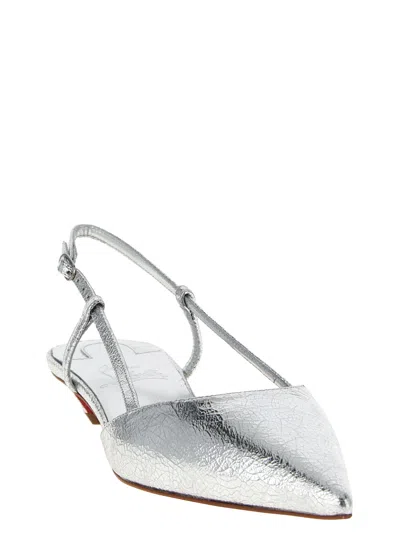 Christian Louboutin Miss Z Slingina 25 Leather Slingback Pump In Metallic