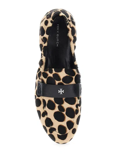 Tory Burch Leopard Slip On Loafers In Animal Print