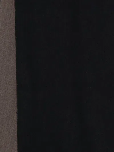 Paul & Shark Two-tone Wool Scarf In Black