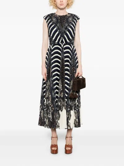 Ulla Johnson Violeta Pleated Sleeveless Midi Dress In Eclipse In Black