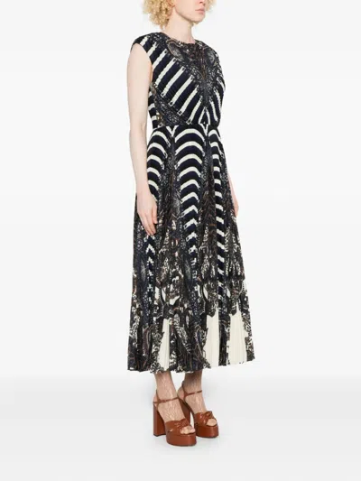 Ulla Johnson Violeta Pleated Sleeveless Midi Dress In Eclipse In Black