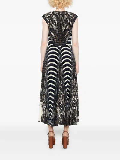 Ulla Johnson Violeta Pleated Sleeveless Midi Dress In Eclipse In Black
