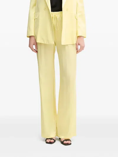 Ermanno Scervino Drawstring Trousers In Yellow