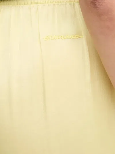 Ermanno Scervino Drawstring Trousers In Yellow