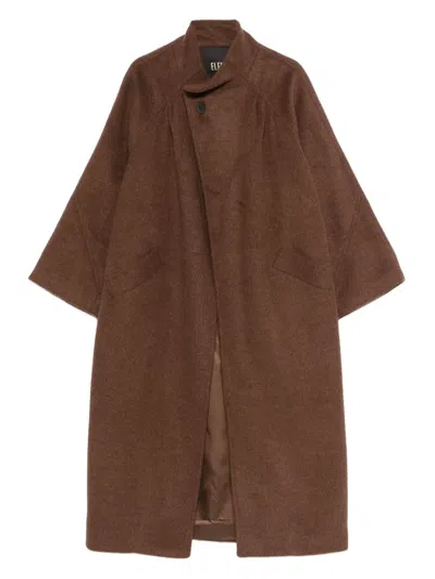 Eleh Single-button Wool Coat In Brown