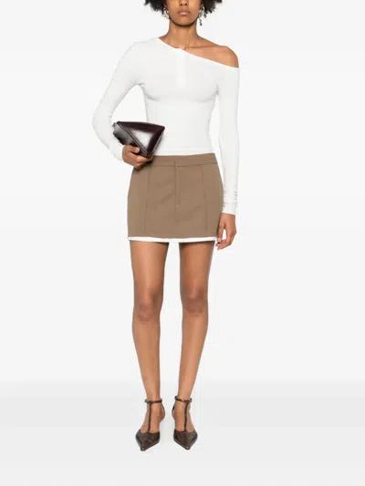 Eleh Button-front Long-sleeve Top In Neutral