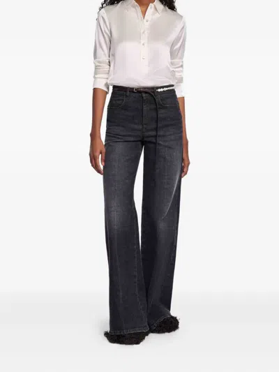 Dorothee Schumacher Popover Blouse In Silk Satin In White