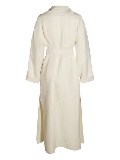 Fabiana Filippi Double-faced Soft Wool And Cashmere Coat In Neutral