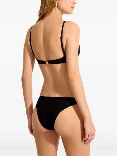 Lenny Niemeyer Textured Triangle Bikini Top In Black