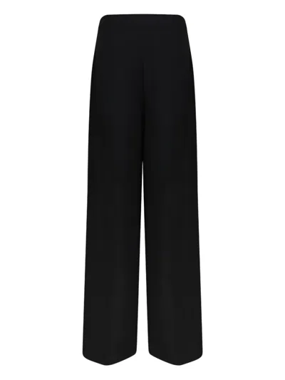 Nissa Pleated-front Wide-leg Trousers In Black