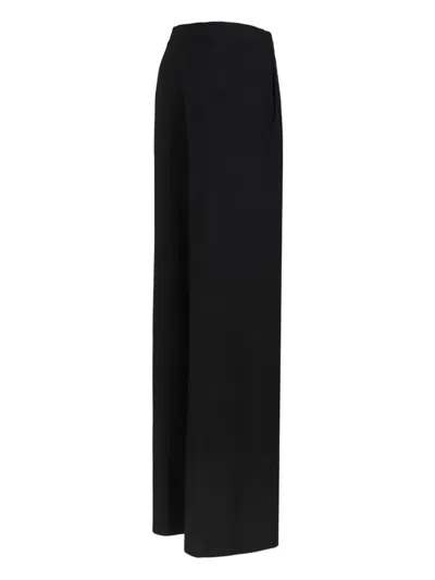 Nissa Pleated-front Wide-leg Trousers In Black