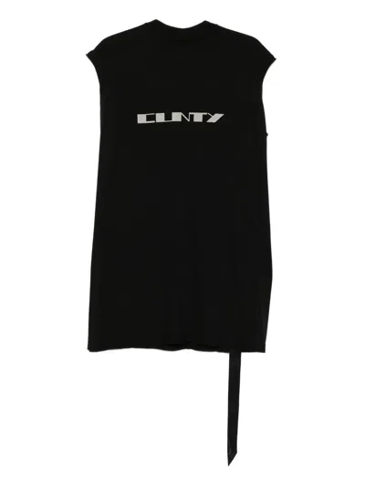 Rick Owens Drkshdw Graphic-print Sleeveless T-shirt In Black