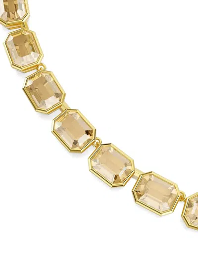 Swarovski Millenia Tennis Gold-tone Emerald-cut Necklace