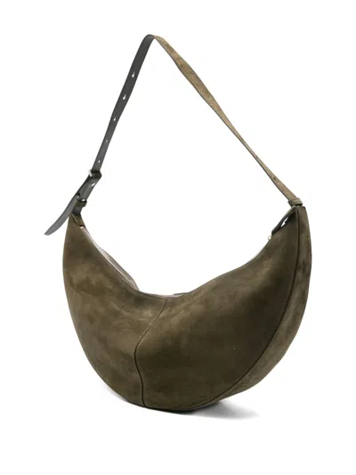 Proenza Schouler Hobo Slide Bag In Soft Suede In Green