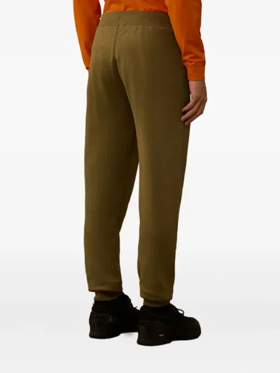 C.p. Company C.p.company Diagonal Raised Fleece Lens Sweatpants In Green