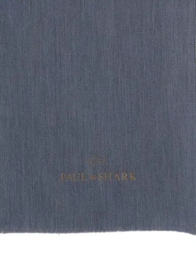 Paul & Shark Two-tone Wool Scarf In Gold