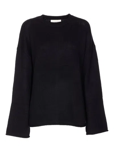 Lisa Yang Georgie Long-sleeve Crew-neck Top In Black