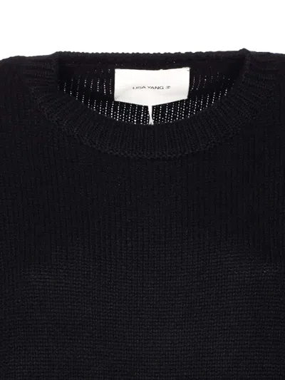 Lisa Yang Georgie Long-sleeve Crew-neck Top In Black
