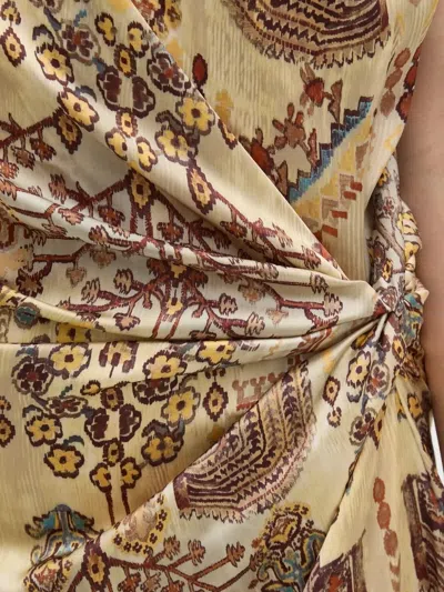 Hoss Intropia Asymmetric Abstract-patterned Dress In Neutral