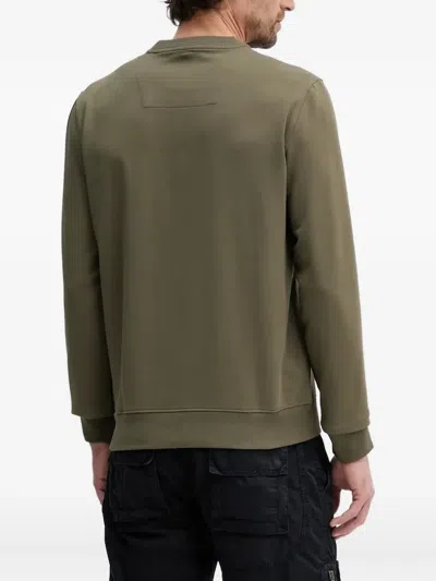 Aeronautica Militare Logo-embroidered Crew-neck Sweatshirt In Green