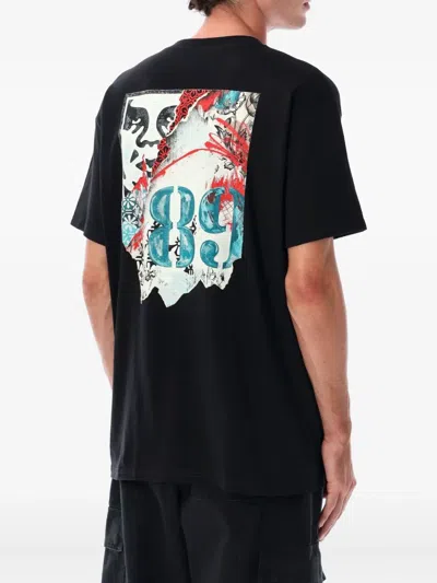Obey Man T-shirt Black Size Xl Cotton In Black