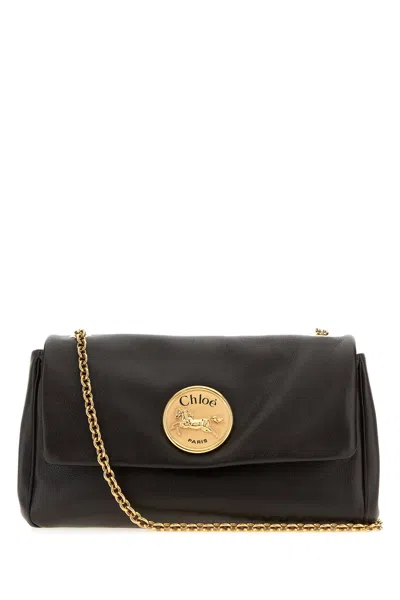Chloé Heritage Small Leather Shoulder Bag In Black